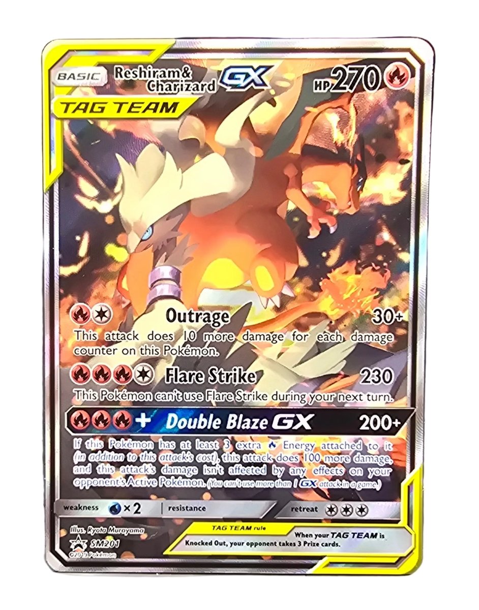 Pokémon - Reshiram & Charizard GX - SM201 - Black Star Promo - Sun & Moon - Mega Cash Sydney