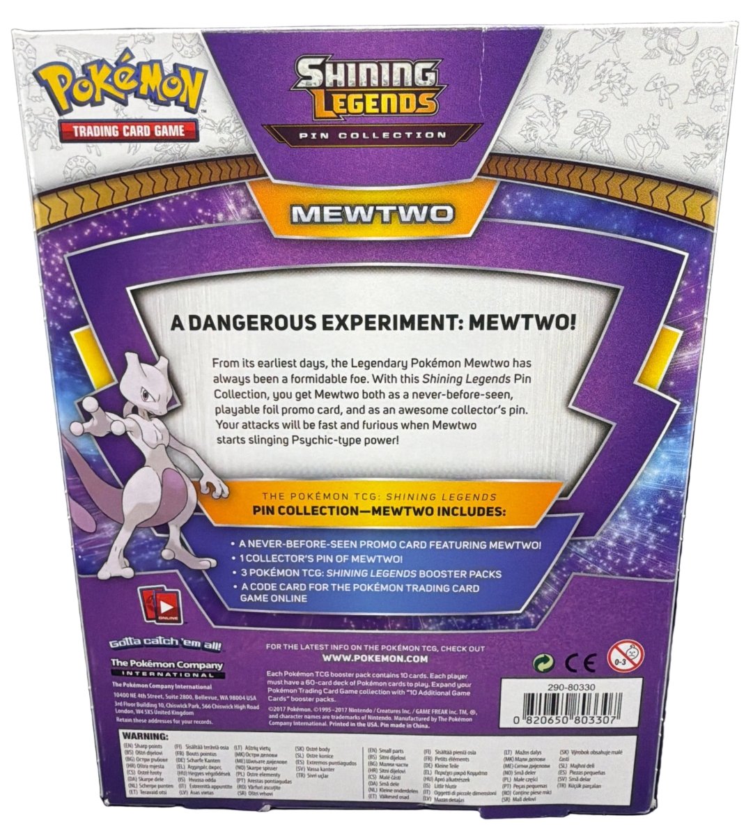 Pokemon - Shining Legends pin collection - Mewtwo - Mega Cash Sydney