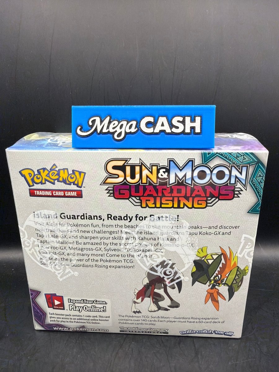 Pokemon - Sun & Moon guardians rising booster box includes acrylic case - Mega Cash Sydney