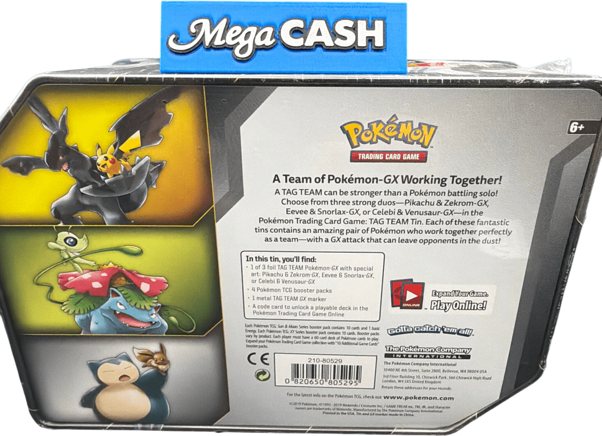 Pokemon - Tag team Tin ( Eevee & Snorlax GX) - Mega Cash Sydney