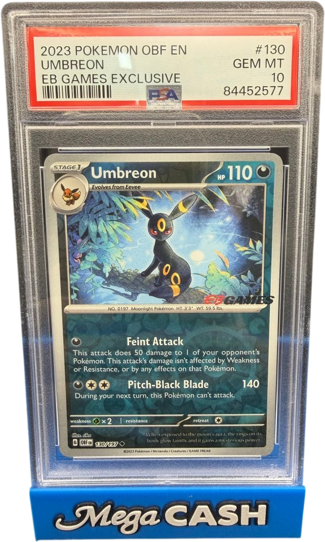 Pokémon - Umbreon EB Games Stamp 130/197 PSA 10 - Mega Cash Sydney