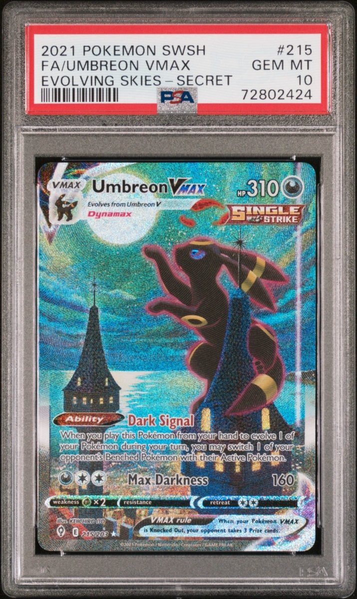 Pokémon - Umbreon Vmax 215/203 PSA 10 - “Moonbreon” - Mega Cash Sydney