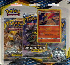 Pokemon - Unbroken Bonds 3 pack - Typhlosion Promo - Mega Cash Sydney