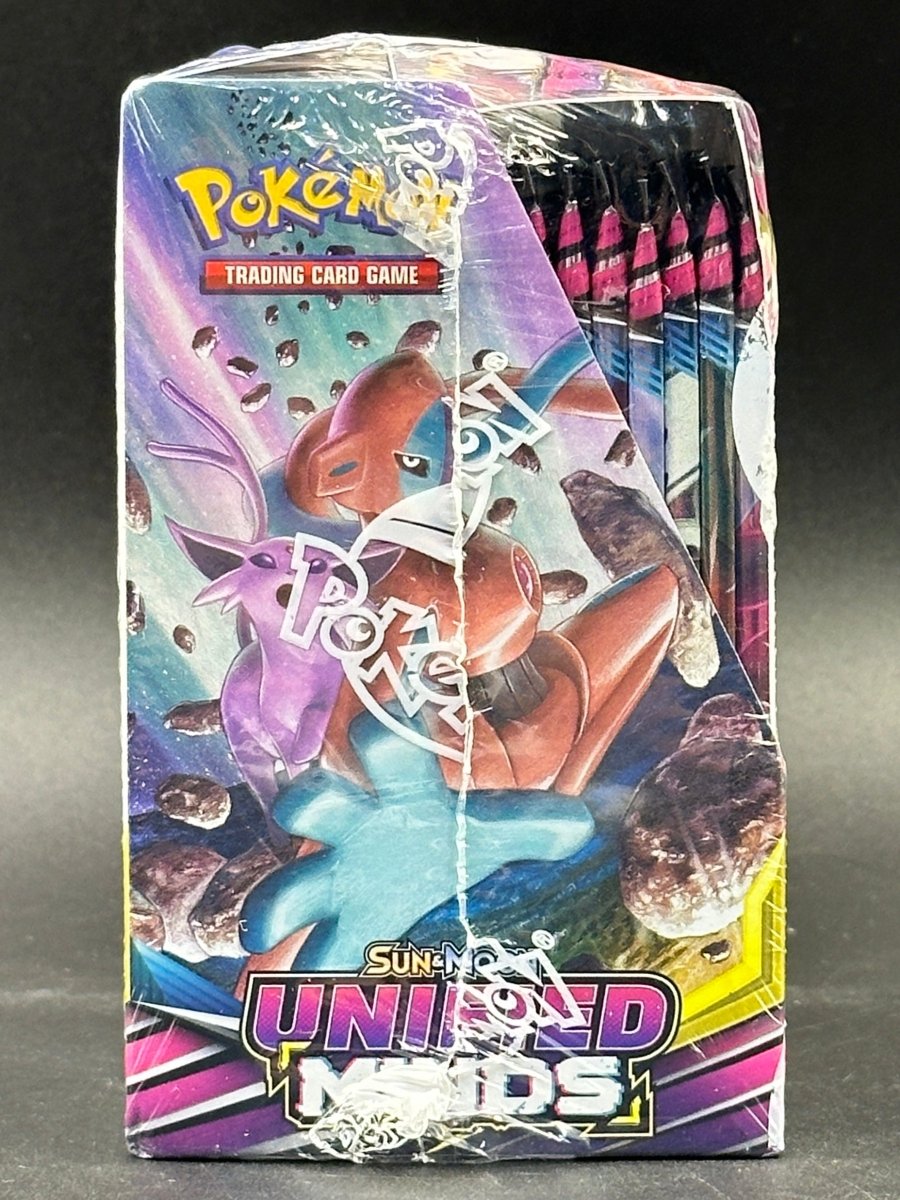 Pokémon Unified Minds Booster Box includes acrylic case - Mega Cash Sydney