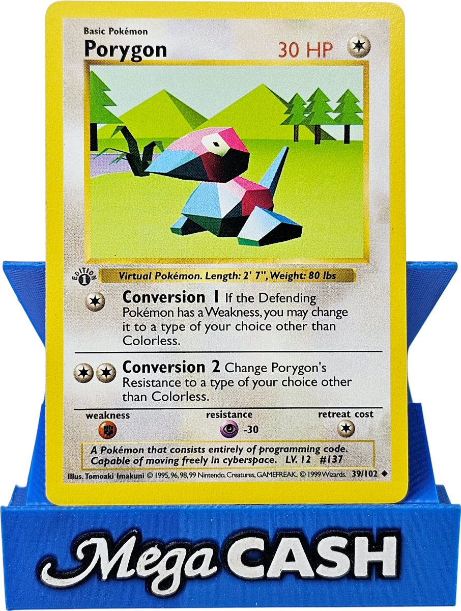 Porygon 39/102 First 1st Edition Shadowless Base Set 1999 NM - Mega Cash Sydney
