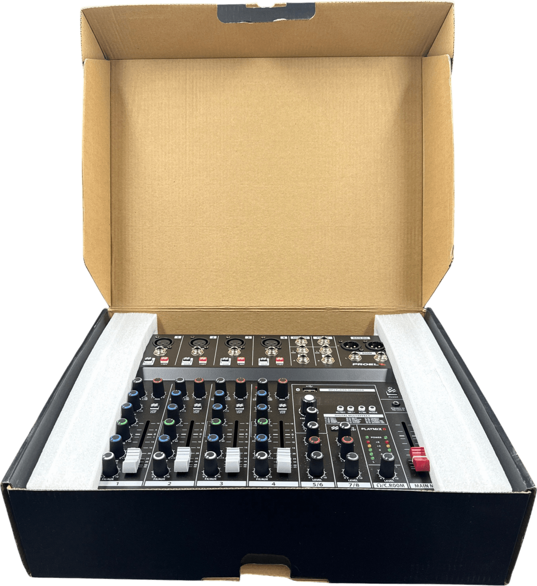 PROEL - Playmix8 - 8 Channel PA Mixer with DFX USB Player & Bluetooth - Mega Cash Sydney