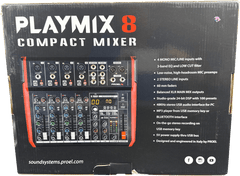PROEL - Playmix8 - 8 Channel PA Mixer with DFX USB Player & Bluetooth - Mega Cash Sydney