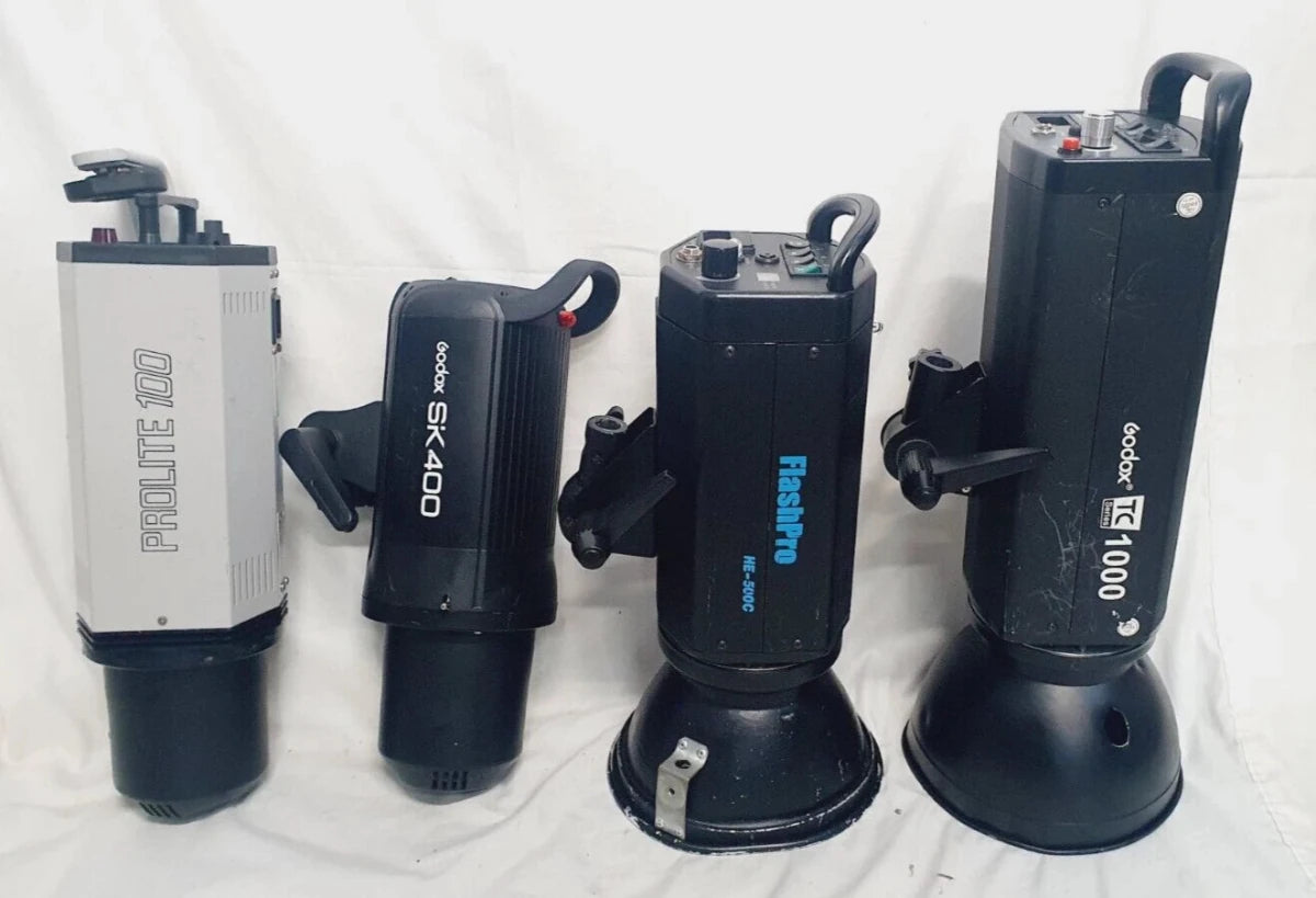 Professional Lighting + Flashing - Includes 1x Bowens / 2x Godox / 1x FlashPro - Mega Cash Sydney