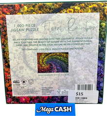 Professor puzzle 1000 piece floral rainbow jigsaw puzzle - Mega Cash Sydney