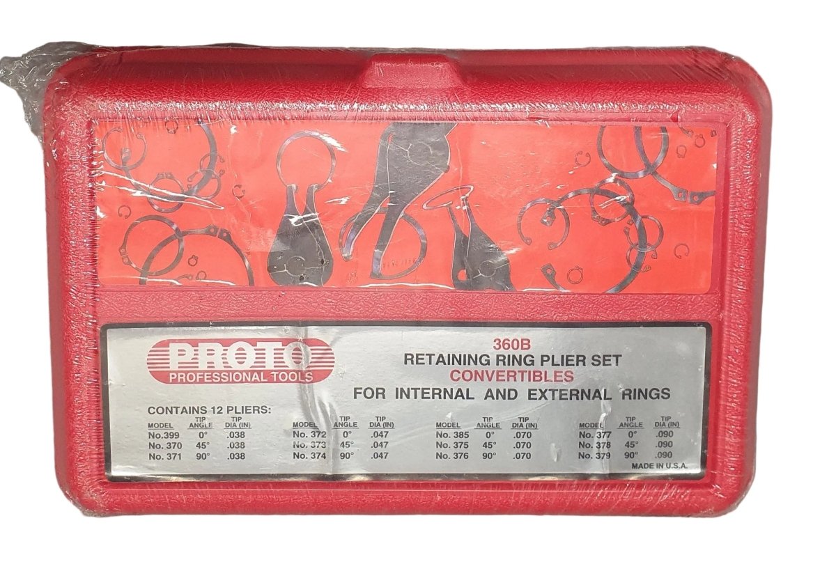 PROTO J360B 12 Piece Convertible Retaining Ring Pliers Set, Alloy Steel - Mega Cash Sydney