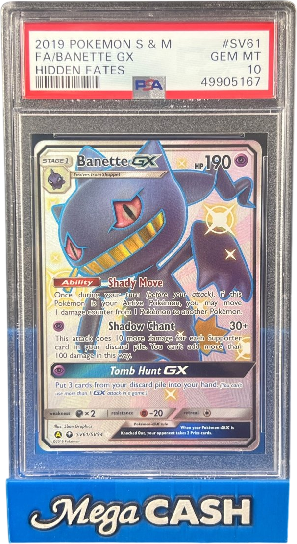 PSA 10 Banette GX SV61/SV94 Hidden Fates - Mega Cash Sydney