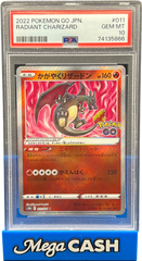 PSA 10 Japanese Radiant Charizard 011/071 Pokemon Go - Mega Cash Sydney