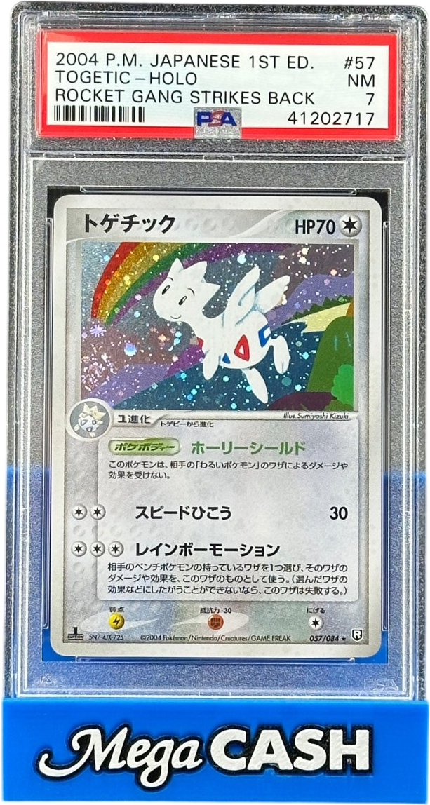 PSA 7 Togetic Holo - Rocket Gang Strikes Back - 057/084 - Mega Cash Sydney