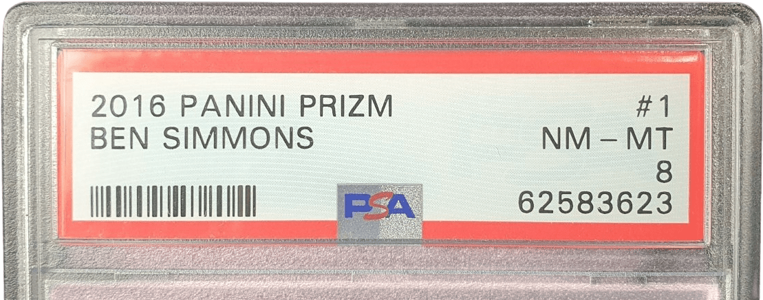 PSA 8 - 2016 Panini Prizm - Ben Simmons - NM - MT - Mega Cash Sydney
