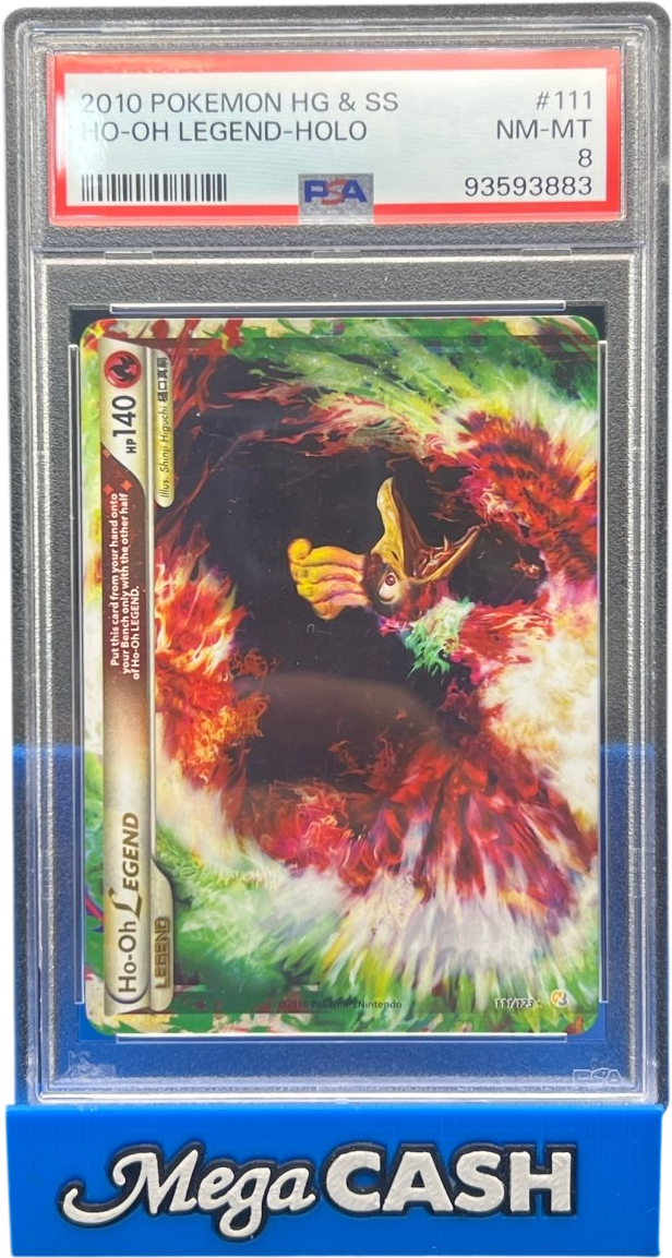 PSA 8 HG & SS Ho - Oh Legends Holo 111/123 - Mega Cash Sydney