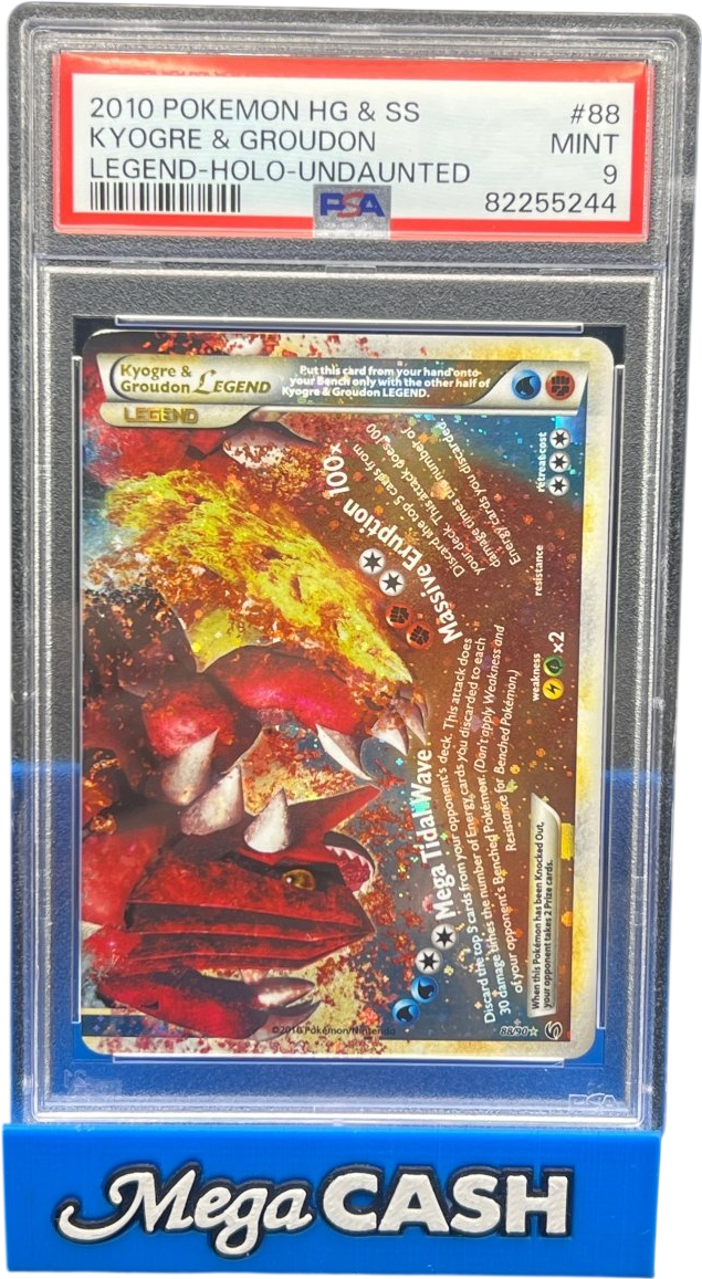 PSA 9 HG &SS Kyogre & Groudon Legends Holo Undaunted 88/90 - Mega Cash Sydney