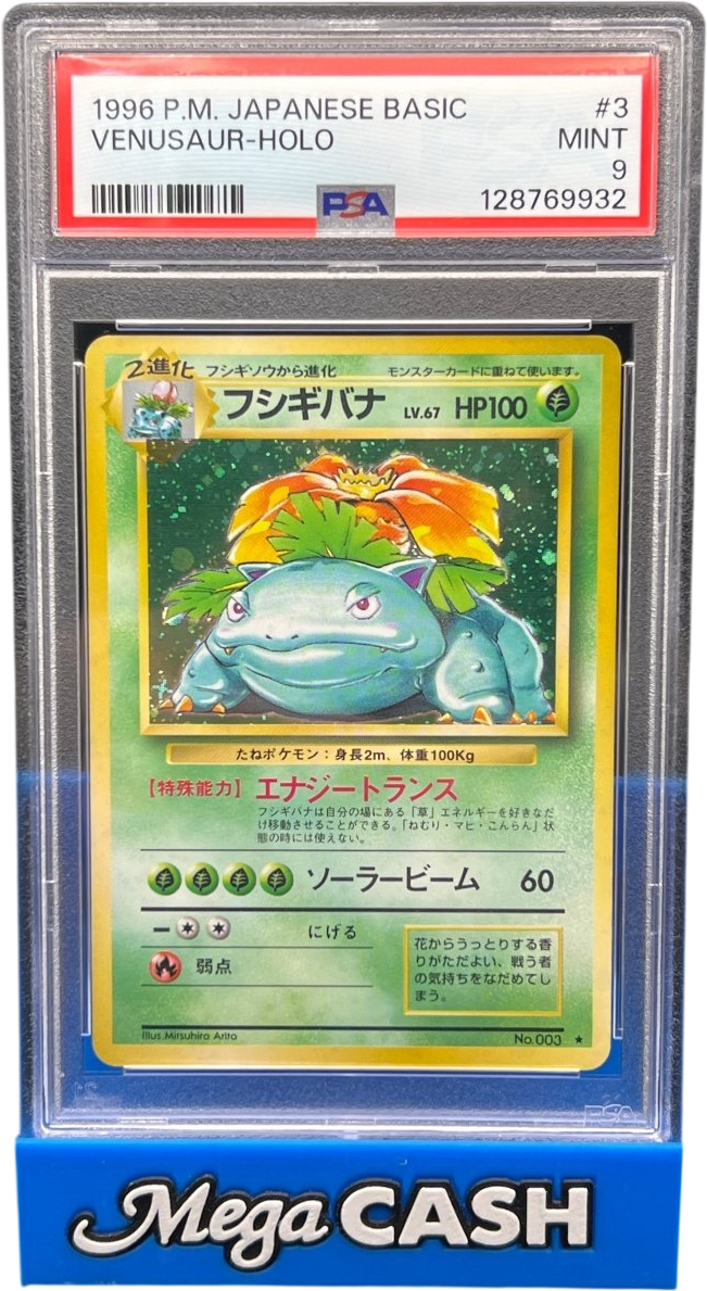 PSA 9 Japanese Venusaur Base Set 003 - Mega Cash Sydney
