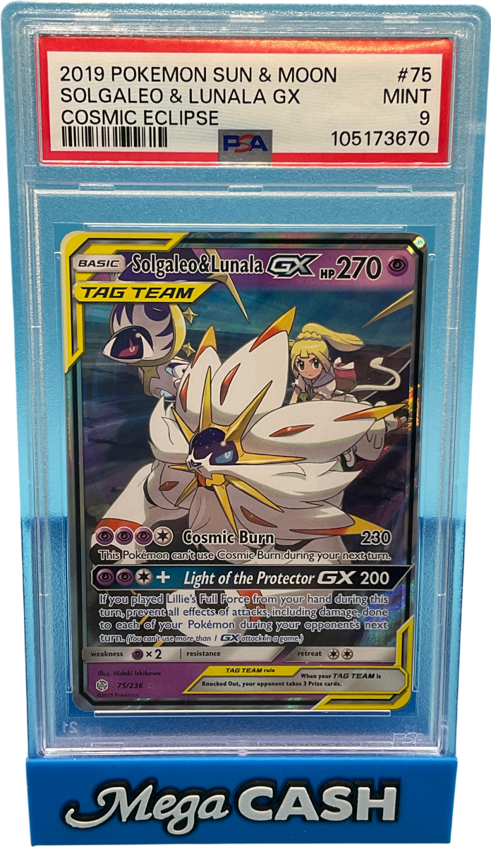 PSA 9 SOLGALEO&LUNALA GX 75/236 - Mega Cash Sydney