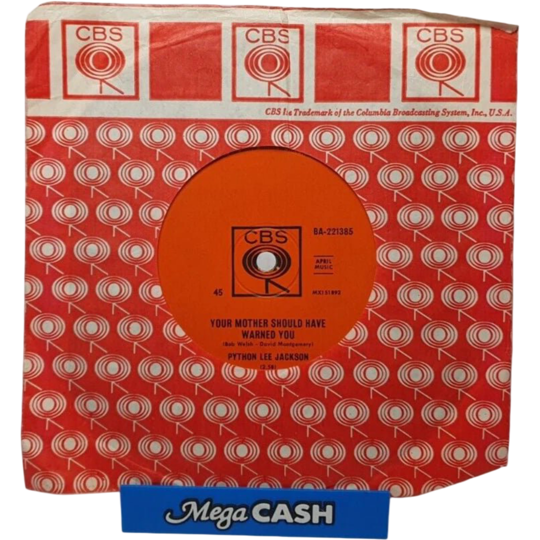 PYTHON LEE JACKSON - "Your Mother Should Have Warned You" - Record - Vinyl 7"