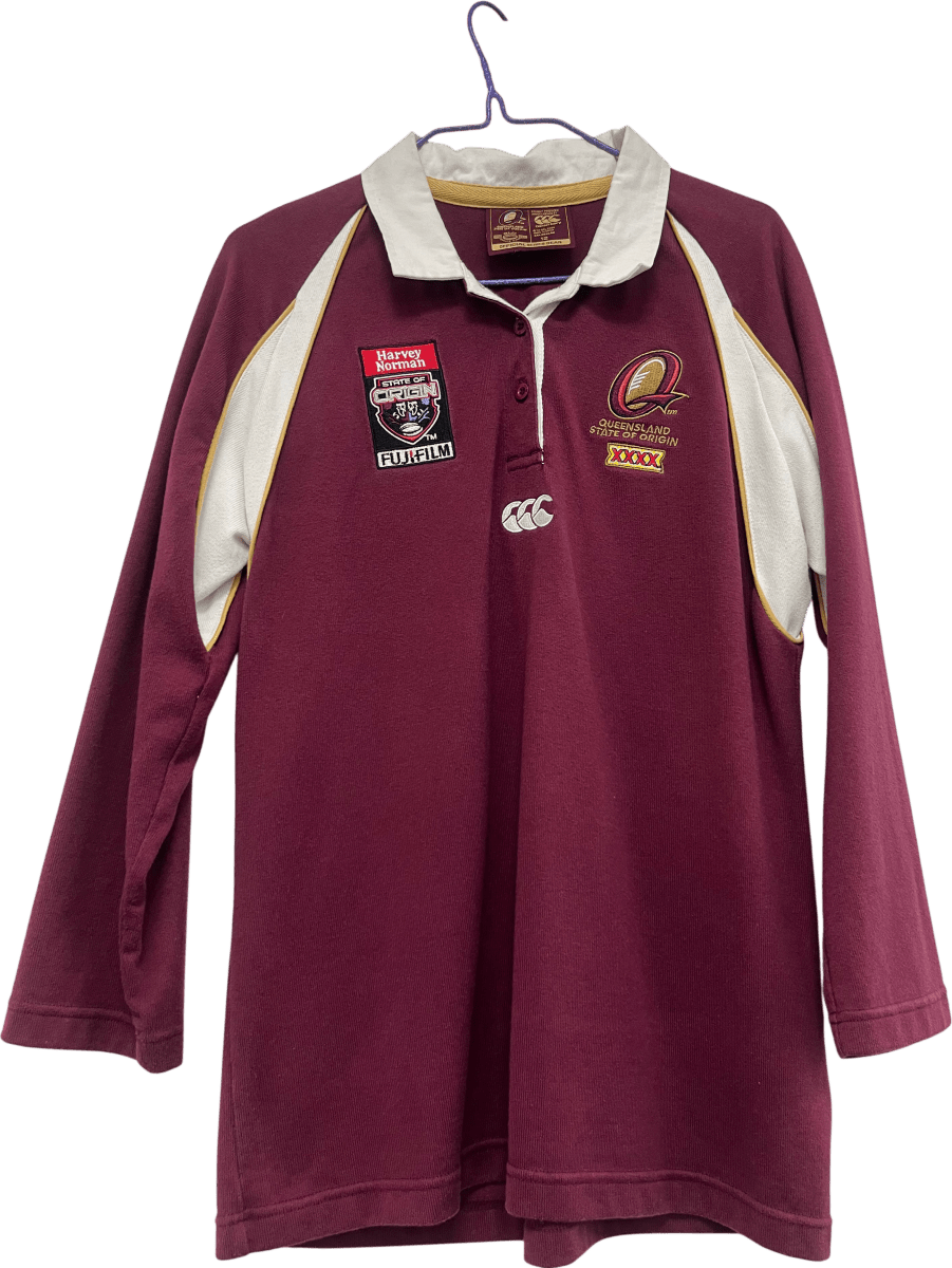 QLD State of Origin NRL Long Sleeve T-Shirt/Jersey Size 12 - Mega Cash Sydney