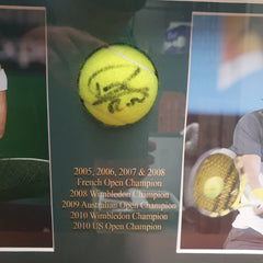 RAFAEL NADAL - ALL STARS MEMROBILIA - SIGNED TENNIS BALL IN FRAME - Mega Cash Sydney