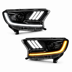 LED Projector Headlights for Ford Ranger PX2 & PX3 and Everest - 2015-2022 - Left + Right