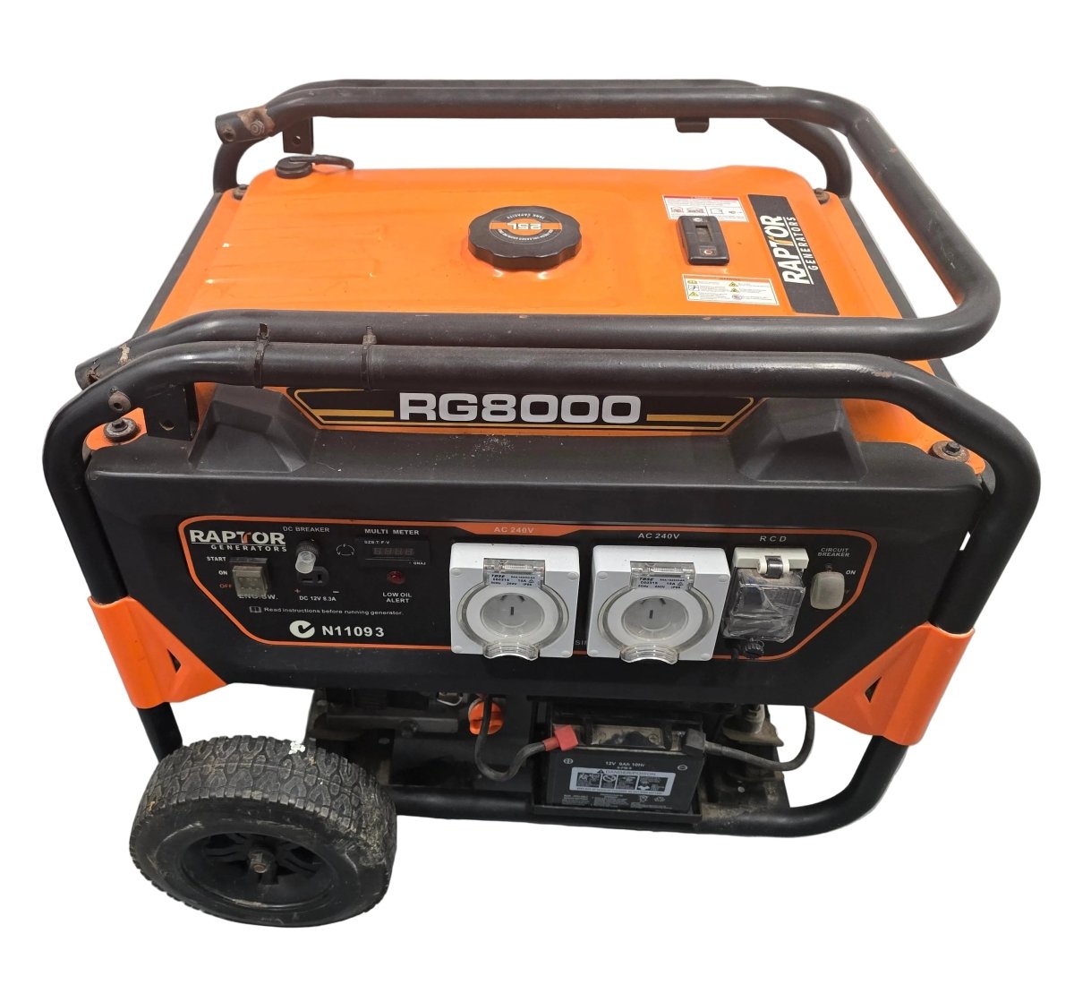 Raptor - RG8000 - 4 Stroke Petrol Generator - Mega Cash Sydney