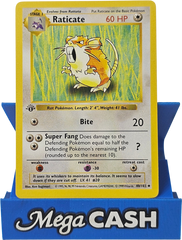 Raticate 40/102 First 1st Edition Shadowless Base Set 1999 NM - Mega Cash Sydney