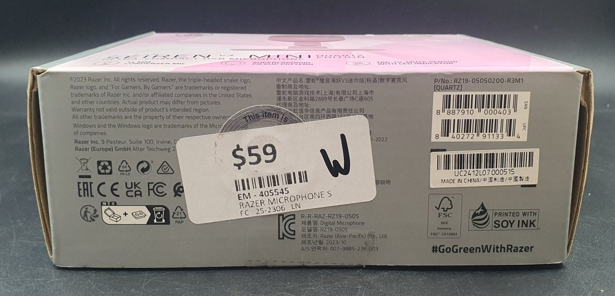 RAZER MICROPHONE SEIREN V3 MINI QUARTZ EDITION - Mega Cash Sydney