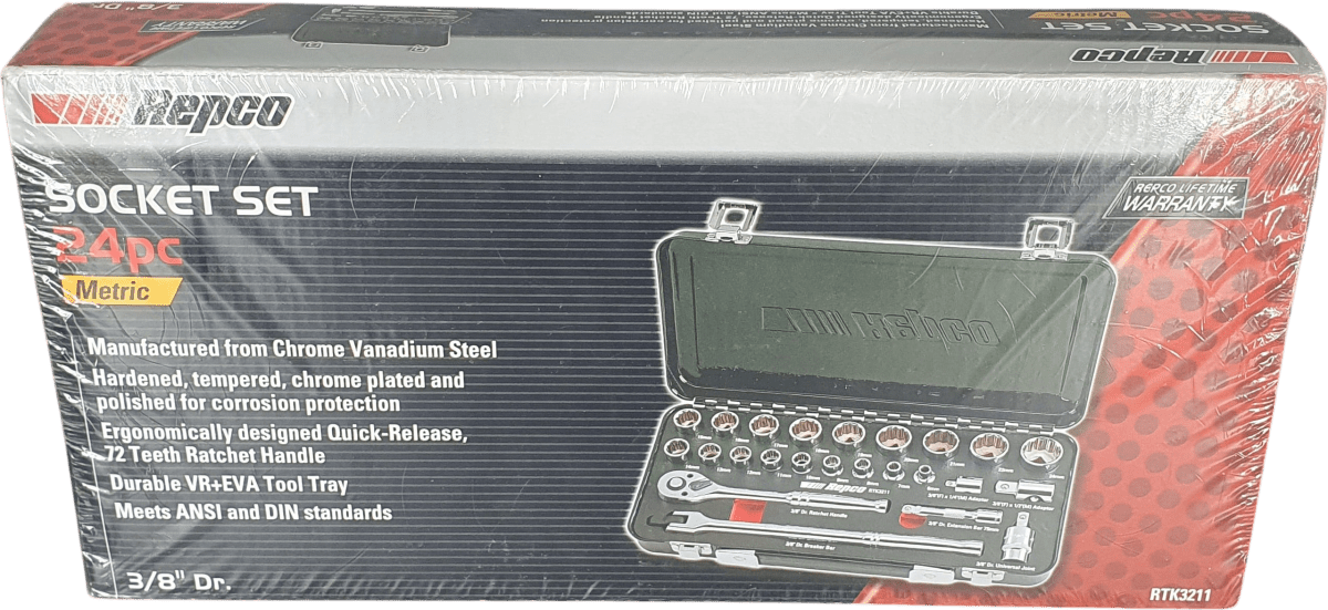 Repco 24 Piece Metric 3/8 inch Socket Set - RTK3211 - Mega Cash Sydney