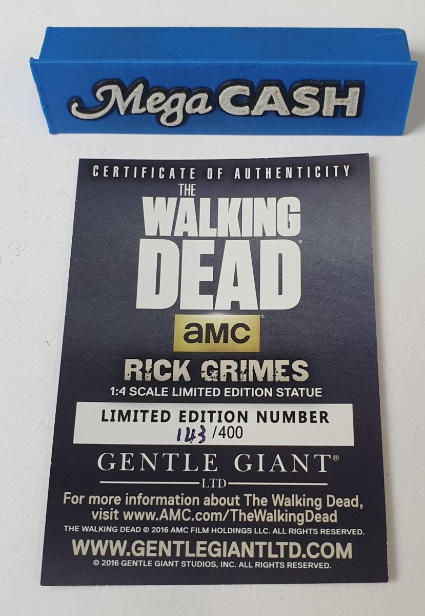 Rick Grimes - GENTLE GIANT The Walking Dead - 143/400 - 1:4 Scale - AMC - Mega Cash Sydney