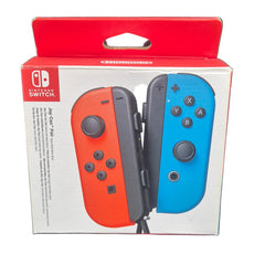 Nintendo Switch Joy-Con Controller Pair in Red & Blue in box