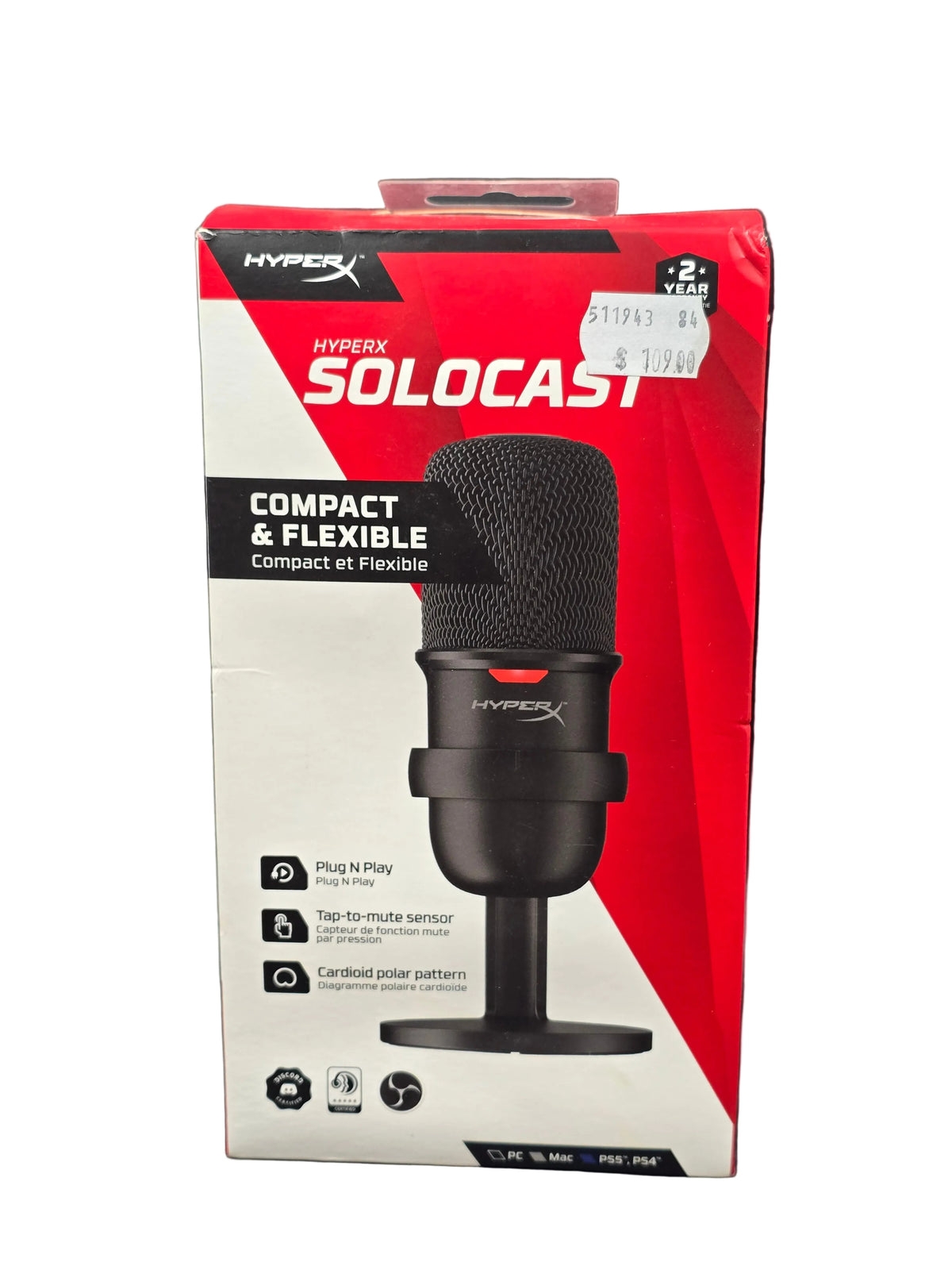 HYPERX - Solocast - USB Gaming Microphone - SLC001