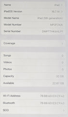 Apple Ipad 5th Gen (MP2F2X/A) -  32GB - Wifi Only