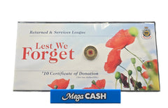 RAM - 2012 - Lest We Forget - Red Poppy - Carded Coloured $2 Coin