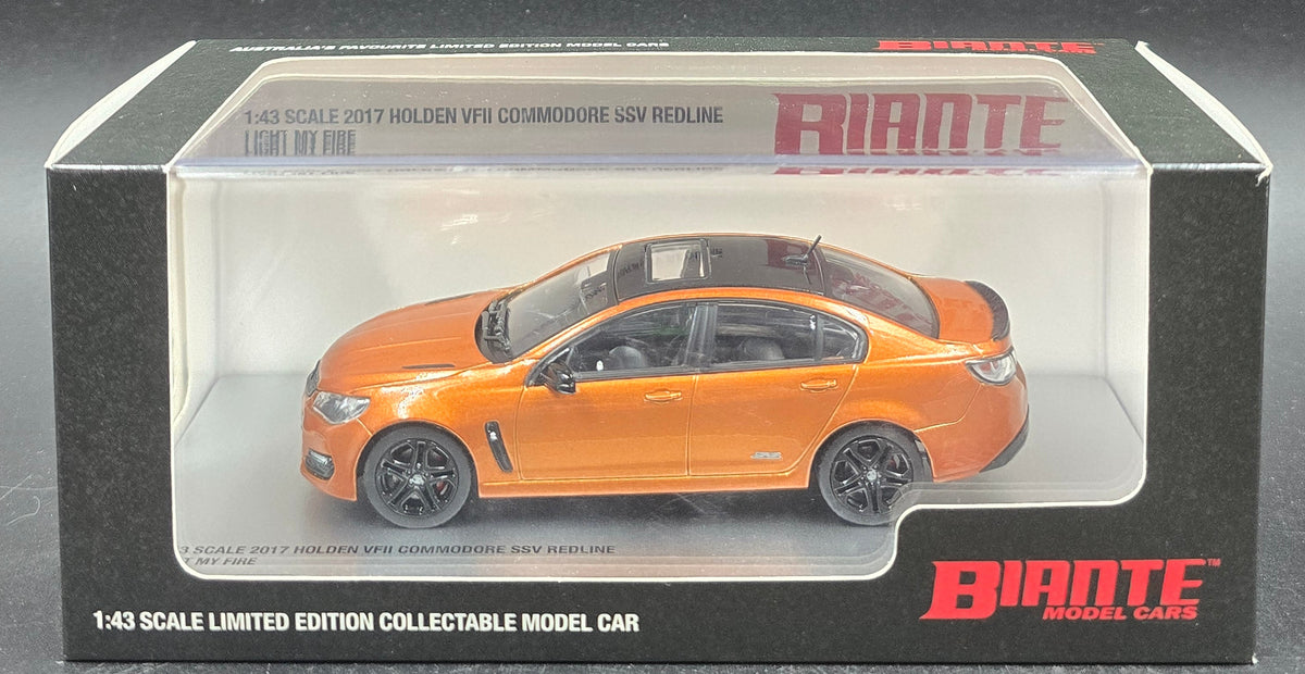 BIANTE 1:43 2017 Holden VFII Commodore SSV Redline "Light my fire"