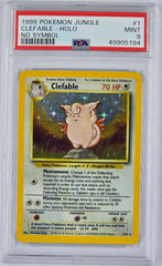 Pokemon - PSA 9 Clefable 1/64 Jungle No Symbol Error