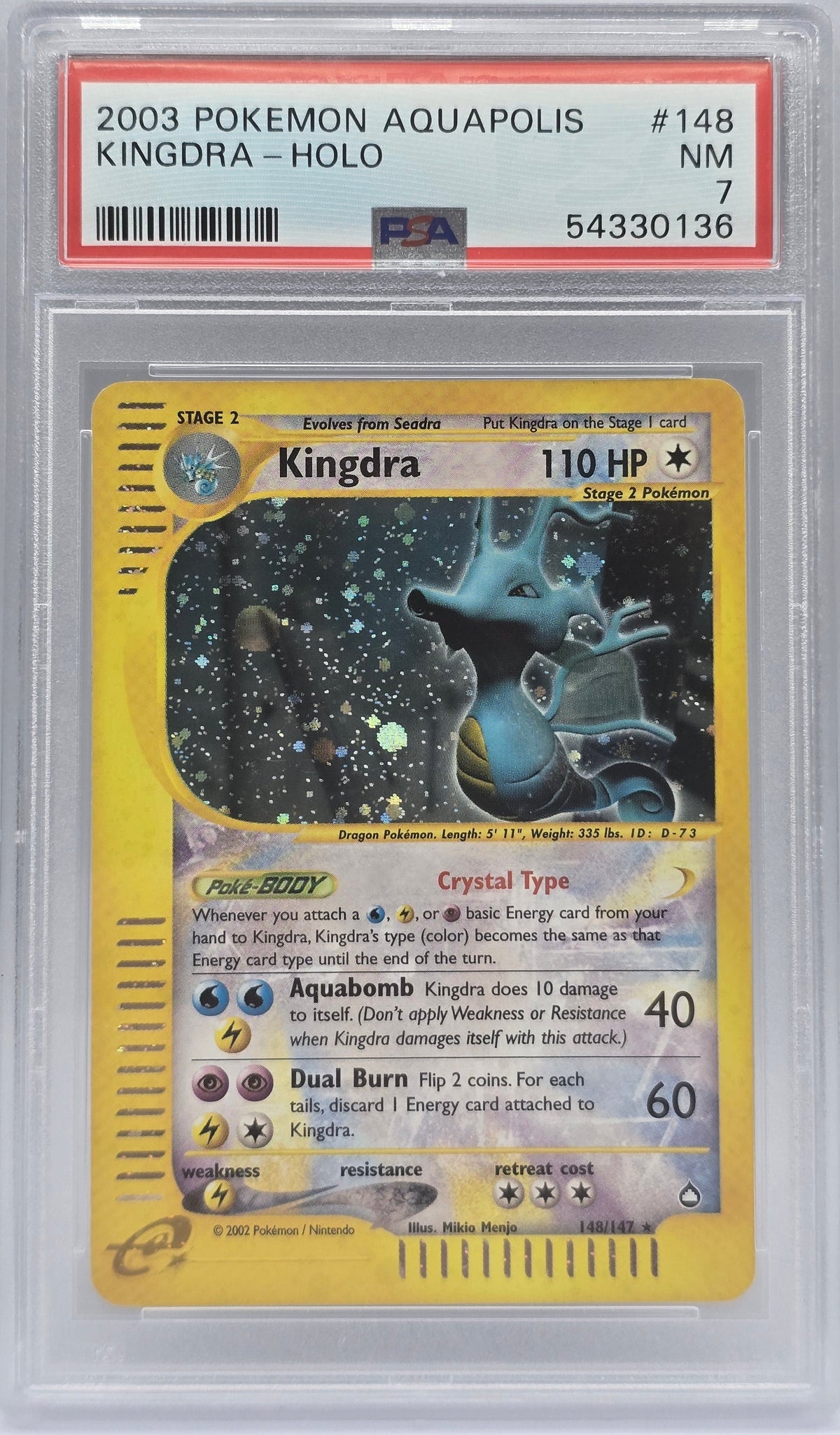 Pokemon - PSA 7 Kingdra 148/147 Aquapolis