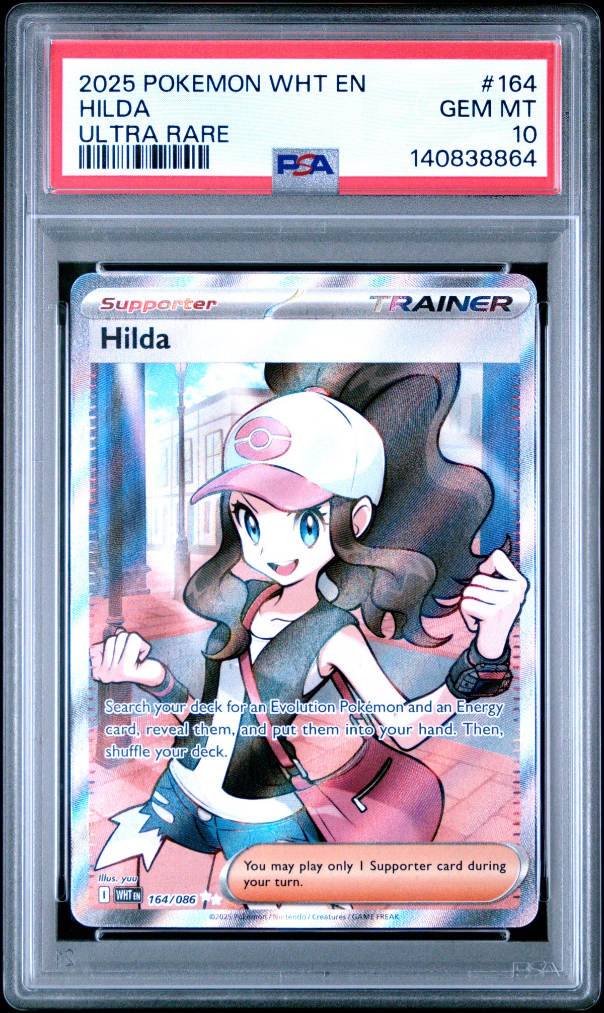 Pokémon - PSA 10 - Hilda - White Flare - 164/086