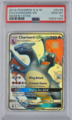 Pokemon - PSA 10 Charizard GX SV49/SV94 Hidden Fates