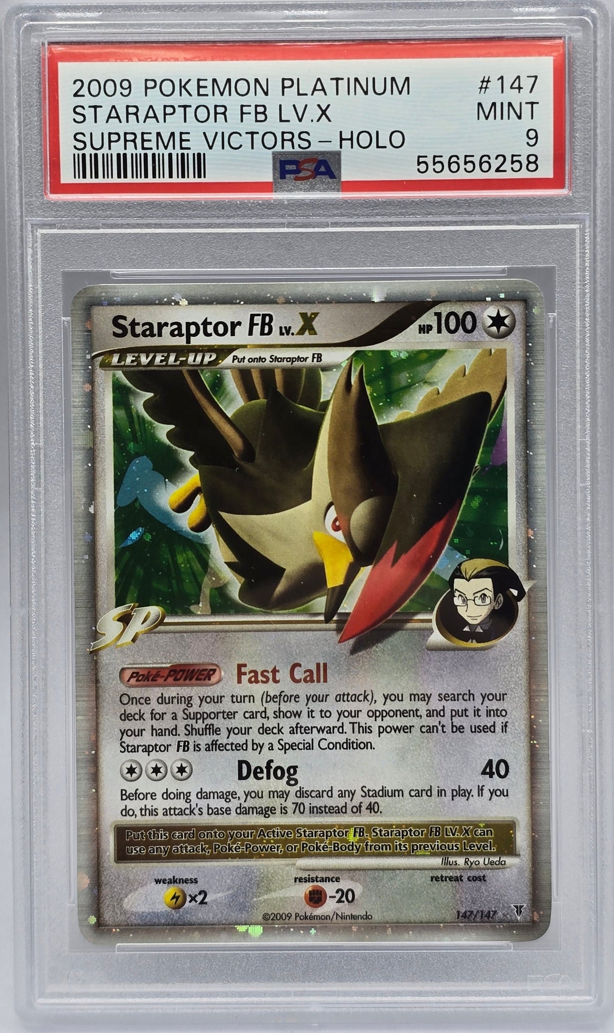 Pokemon - PSA 9 Staraptor FB LV.X 147/147 Supreme Victors