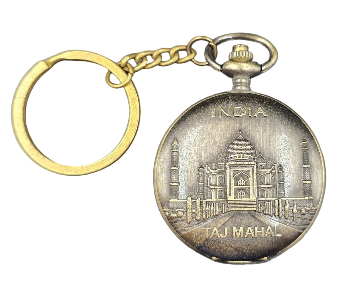 Pocket Watch - Keychain - Taj Mahal