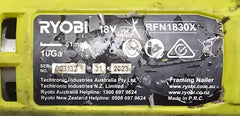 RYOBI - 18V One+ HP Brushless Framing Nailer RFN1830X W/ 6.0Ah Battery & Charger