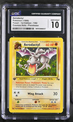 Pokémon - CGC 10 - Aerodactyl Holo - 1/62 Fossil - PRERELEASE