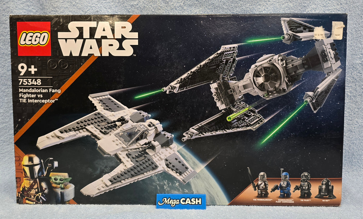 Lego Star Wars 75348 Mandalorian Fang Fighter vs TIE Interceptor. Sealed