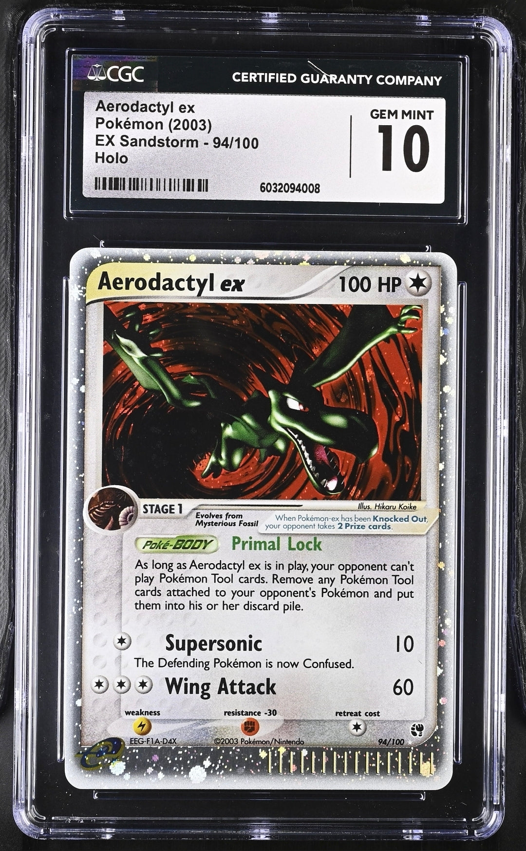 Pokémon - CGC 9 - Aerodactyl ex - 94/100 - EX Sandstorm