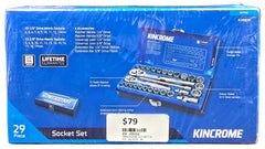 Kinchrome 1/4 and 3/8 Drive Socket Set Metric 29 Piece- K28018