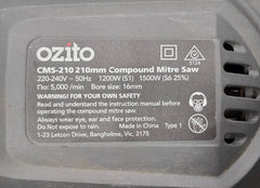 OZITO - CMS-210 - Compound Mitre Saw - Corded