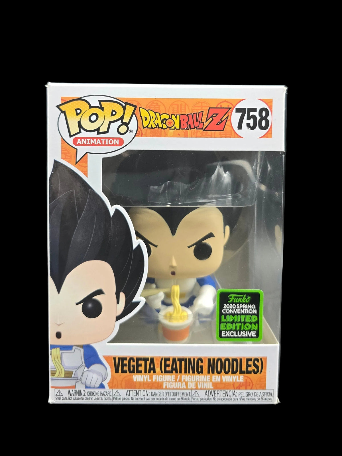 FUNKO POP Vegeta (Eating Noodles) 758 2020 Spring Convention Limited Edition Exclusive