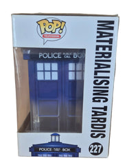 MATERIALISING TARDIS POP VINYL